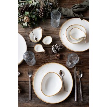 Mäser Dezertný tanier Pintar White hnedé bodky22,5 cm