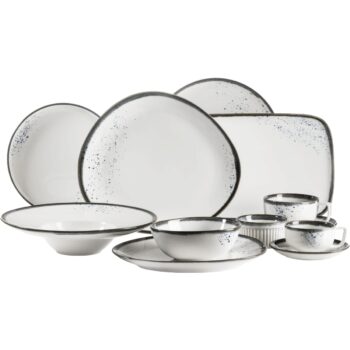 Mäser Hlboký tanier Pintar White modré bodky 21 cm