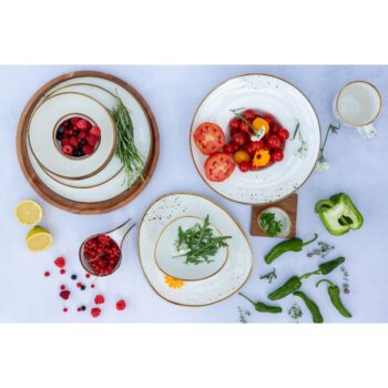 Mäser Miska Pintar White hnedé bodky 17 cm, 17 cm