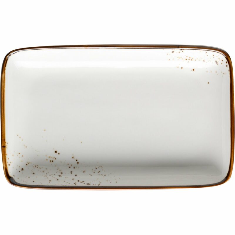 Mäser Obdélníkový tác Pintar White hnedé bodky 21x 13 x 3 cm Mäser Obdélníkový tác Pintar White hnedé bodky 21x 13 x 3 cm