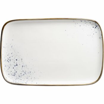 Mäser Obdélníkový tác Pintar White modré tečky 30x 20 x 2 cm, L