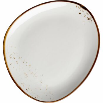 Mäser Oválný tanier Pintar White hnedé bodky 26 x23 cm, S