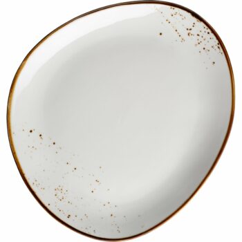 Mäser Oválný tanier Pintar White hnedé bodky 29 x26 cm, L