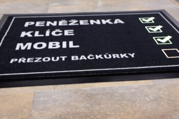 Mercury Flooring, Rohožka Checklist 40x60 cm – na von aj na doma, 40x60, čierna