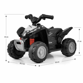 Milly Mally Detská elektrická štvorkolka Honda ATV, čierna
