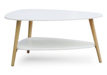 Minimalistický konferenčný stolík bielej farby