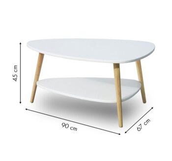 Minimalistický konferenčný stolík bielej farby