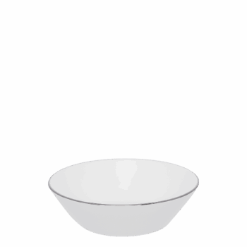 Nadčasový a elegantný dizajn s decentným platinovým okrajom. Elegantný dizajn a prvotriedny materiál – to je porcelán línie Premium Platinum. Miska je žiarivo biela, veľmi tenká a zároveň mimoriadne odolná. Je lákavé nechať ju na okrasu vo vitrínke, nenechajte sa však zmiasť. Táto miska je perfektne vhodná na každodenné používanie a stolovanie vďaka nej dostáva osobitú atmosféru.