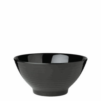 Čierna miska z melamínu v priemere 20 cm kombinuje elegantný vzhľad porcelánu s výnimočnou odolnosťou. Je odolná voči nárazom, poškriabaniu a vysokým teplotám. Navyše, melamín je mimoriadne ľahký, takže manipulácia s miskou je pohodlná a bezpečná. je vhodná na servírovanie teplých jedál, ako je ramen či polievky.