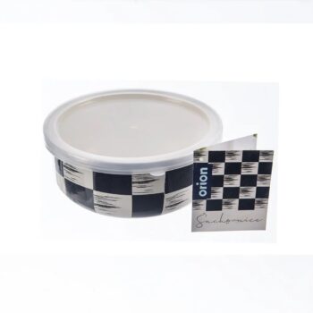 Miska smalt ŠACHOVNICA Lem+UH viečko pr. 15,5 cm