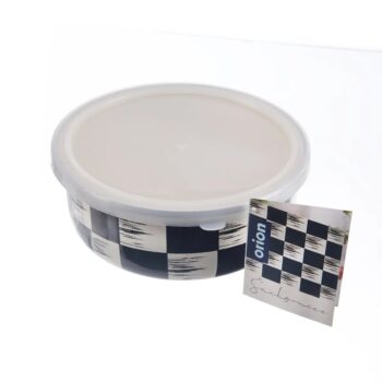 Miska smalt ŠACHOVNICA Lem+UH viečko pr. 17 cm