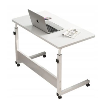 Mobilný stolík pod notebook, tablet alebo knihu 80 x 40 cm biela