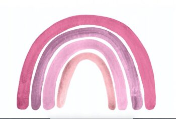 Moderná detská nálepka na stenu dúha 122 x 180 cm