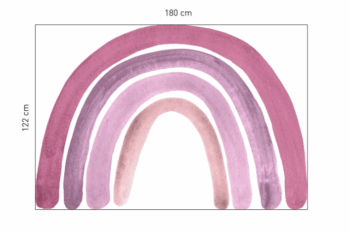 Moderná detská nálepka na stenu dúha 122 x 180 cm