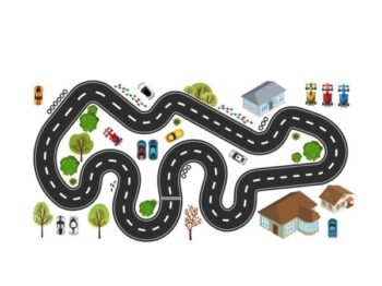 Moderná detská nálepka na stenu veľkých rozmerov 120 x 240 cm