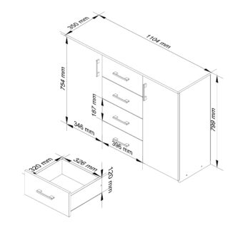 Komoda TRAVI110: Symbol moderného dizajnu TRAVI110 je moderná komoda, ktorá prináša čistý a dizajnový vzhľad do každého interiéru. S kombináciou bielej farby a minimalistického štýlu je ideálnym doplnkom pre tých, ktorí hľadajú funkčnosť spojenú s elegantnou estetikou.  Typ tovaru: Komoda, skrinka - skvelý doplnok pre každý moderný domov Miestnosť: Vynikne v spálni i obývacej izbe, kde podčiarkne modernú atmosféru Materiál: LTD - záruka dlhej životnosti a kvality Rozmer: 80 x 110 x 35 cm - ideálne rozmery pre každý priestor Farba: Čistá biela - symbol nekonečné elegancia Vybavenie: 4 priestranné zásuvky na uskladnenie vašich vecí Štýl: Moderný, dizajnový - dodá vášmu bytu charakter a štýl  Dvierka: 2 dverové - esteticky a funkčne integrované Počet políc: 4 - pre praktické a systematické uskladnenie >  Nechajte sa očariť dokonalosťou a jednoduchosťou komody TRAVI110, ktorá sa stane nenahraditeľnou súčasťou vášho domova. Jej dizajn a kvalita hovorí za všetko.