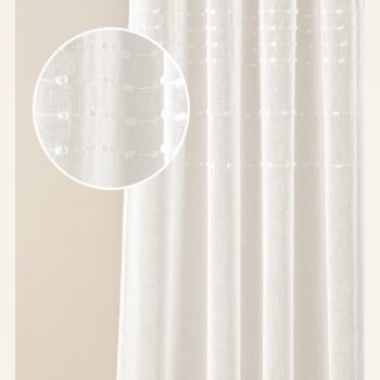Moderná krémová záclona  Marisa  so striebornými priechodkami 140 x 250 cm
