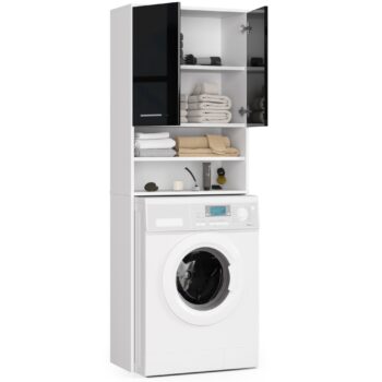 AVERY: Luxusná kúpeľňová skrinka s čiernym lesklým dokončením Typ tovaru: Kúpeľňová skrinka AVERY je kúpeľňová skrinka pre tých, ktorí si cenia moderný dizajn a kvalitného spracovania. S rozmermi 180 x 64 x 30 cm ponúka dostatok úložného priestoru a zároveň skvele vyzerá. Biela základná farba kombinovaná s čiernym leskom vytvára dokonalý kontrast a dodáva skrinke sofistikovaný vzhľad. Vyrobené z odolného materiálu LTD, AVERY sľubuje dlhú životnosť a jednoduchú údržbu. Čierny lesk na bielom podklade vytvára luxusnú a jedinečnú estetiku.  Štýl: Moderné, dizajnové Dekor: Lesk  Počet políc: 4 Vybavenie: Dvierka plné (skrinka)   Skrinka AVERY je tou pravou voľbou pre všetkých, ktorí hľadajú spojenie moderného dizajnu s praktickosťou. Urobte zo svojej kúpeľne skutočný skvost s touto elegantnou a funkčnou skrinkou.