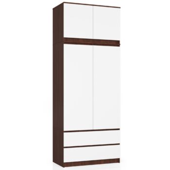 Exkluzívna nadstavba MILUŠKA90 v kombinácii wenge a bielej  Zamilujte sa do kombinácie hlbokého tónu wenge a čistej bielej s našou novou nadstavbou MILUŠKA90. Toto elegantné spojenie farieb prináša do vašej spálne svieži, moderný vzhľad s nádychom luxusu.   Typ tovaru: Nádstavba, nadstavec - dokonale kombinuje funkciu a štýl. Materiál: LTD - známy svoju vysokou odolnosťou a dlhou životnosťou. Rozmer: 55 x 90 x 51 cm - ideálny pre väčšinu spálňových priestorov. Farba: Wenge a biela - moderný kontrast, ktorý nikdy nevyjde z módy. Štýl: Moderné a dizajnové - jednoduchý dizajn, ktorý zaujme.  Počet políc: 2 - skvelé pre skladovanie a organizáciu vašich obľúbených predmetov.   Objednajte si MILUŠKA90 ešte dnes a priveďte do svojej spálne ten pravý dizajnový zážitok s kombináciou wenge a bielej!
