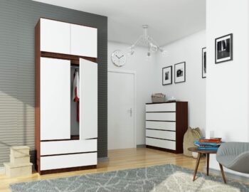 Exkluzívna nadstavba MILUŠKA90 v kombinácii wenge a bielej  Zamilujte sa do kombinácie hlbokého tónu wenge a čistej bielej s našou novou nadstavbou MILUŠKA90. Toto elegantné spojenie farieb prináša do vašej spálne svieži, moderný vzhľad s nádychom luxusu.   Typ tovaru: Nádstavba, nadstavec - dokonale kombinuje funkciu a štýl. Materiál: LTD - známy svoju vysokou odolnosťou a dlhou životnosťou. Rozmer: 55 x 90 x 51 cm - ideálny pre väčšinu spálňových priestorov. Farba: Wenge a biela - moderný kontrast, ktorý nikdy nevyjde z módy. Štýl: Moderné a dizajnové - jednoduchý dizajn, ktorý zaujme.  Počet políc: 2 - skvelé pre skladovanie a organizáciu vašich obľúbených predmetov.   Objednajte si MILUŠKA90 ešte dnes a priveďte do svojej spálne ten pravý dizajnový zážitok s kombináciou wenge a bielej!