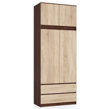 Moderná nadstavba MILUŠKA90 v kombinácii wenge a dub Sonoma  Predstavujeme vám MILUŠKA90 - nadstavbu, ktorá kombinuje temnú eleganciu wenge s prírodným teplom duba Sonoma. Tento harmonický spoj dvoch populárnych farieb prináša do vašej spálne sofistikovaný a súčasný vzhľad.   Typ tovaru: Nádstavba, nadstavec - dokonalý spojenec pre vašu spálňu. Materiál: LTD - zaručuje dlhú životnosť a odolnosť. Rozmer: 55 x 90 x 51 cm - optimálna veľkosť pre väčšinu interiérov. Farba: Wenge a dub Sonoma - nadčasová kombinácia, ktorá dodá miestnosti charakter. Štýl: Moderné a dizajnové - esteticky dokonalý dizajn pre moderné interiéry. Počet políc: 2 - praktické pre uloženie vašich osobných vecí.   Nečakajte a objednajte si MILUŠKA90 ešte dnes! Táto nadstavba sa stane nielen praktickým, ale aj estetickým doplnkom vašej spálne.