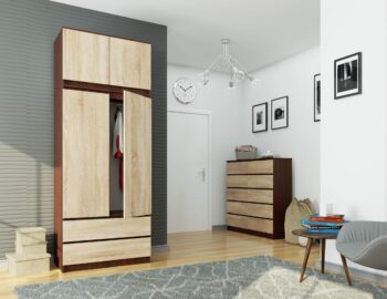 Moderná nadstavba MILUŠKA90 v kombinácii wenge a dub Sonoma  Predstavujeme vám MILUŠKA90 - nadstavbu, ktorá kombinuje temnú eleganciu wenge s prírodným teplom duba Sonoma. Tento harmonický spoj dvoch populárnych farieb prináša do vašej spálne sofistikovaný a súčasný vzhľad.   Typ tovaru: Nádstavba, nadstavec - dokonalý spojenec pre vašu spálňu. Materiál: LTD - zaručuje dlhú životnosť a odolnosť. Rozmer: 55 x 90 x 51 cm - optimálna veľkosť pre väčšinu interiérov. Farba: Wenge a dub Sonoma - nadčasová kombinácia, ktorá dodá miestnosti charakter. Štýl: Moderné a dizajnové - esteticky dokonalý dizajn pre moderné interiéry. Počet políc: 2 - praktické pre uloženie vašich osobných vecí.   Nečakajte a objednajte si MILUŠKA90 ešte dnes! Táto nadstavba sa stane nielen praktickým, ale aj estetickým doplnkom vašej spálne.