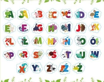 Moderná nálepka na stenu abeceda 80 x 160 cm