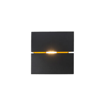 Moderná nástenná lampa čierna a zlatá 9,7 cm - Transfer Groove