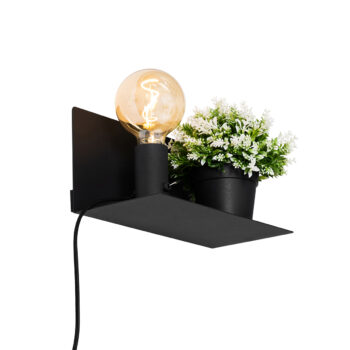 Moderná nástenná lampa čierna magnetická nastaviteľná - Muro