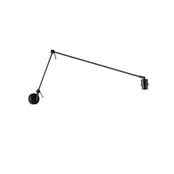 Moderná nástenná lampa čierna nastaviteľná - Blitz