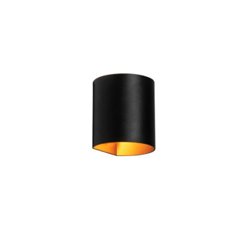 Moderná nástenná lampa čierna s mosadzou - Sabbio