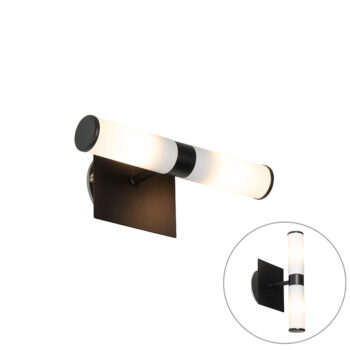 Moderná nástenná lampa do kúpeľne čierna IP44 2-svetlo - Bath