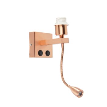 Moderná nástenná lampa medená s flexibilným ramenom - Brescia Combi