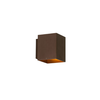 Moderná nástenná lampa tmavo bronzová štvorcová - Sola