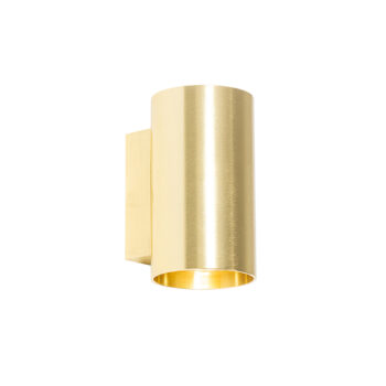 Moderná nástenná lampa zlatá okrúhla 2-svetlá - Sandy