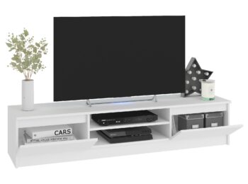 TV stolík ARTEMIS: Moderný a elegantný centrálny kúsok do vašej obývačky  Hľadáte stredobod pre vašu obývačku, ktorá kombinuje moderný dizajn s funkcionalitou? Predstavujeme ARTEMIS, TV stolík, ktorý splní všetky vaše estetické a praktické požiadavky.   Typ tovaru: TV stolík Vhodné do miestnosti: obývacia izba < strong>Materiál: LTD Rozmer: 140 x 240 x 40 cm Farba: biela Vybavenie: dvierka plné (skrinka) Štýl: moderné, dizajnové Počet políc : 8   ARTEMIS prináša svieži a čistý vzhľad do vašej obývačky s jej bielym odtieňom a moderným dizajnom. Osem políc a priestranná skrinka s plnými dvierkami ponúkajú dostatok úložného priestoru pre všetky vaše mediálne potreby. Zaraďte tento dizajnový kúsok do svojho interiéru a užite si kombináciu krásy a praktickosti.