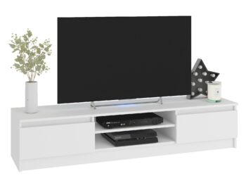 TV stolík ARTEMIS: Moderný a elegantný centrálny kúsok do vašej obývačky  Hľadáte stredobod pre vašu obývačku, ktorá kombinuje moderný dizajn s funkcionalitou? Predstavujeme ARTEMIS, TV stolík, ktorý splní všetky vaše estetické a praktické požiadavky.   Typ tovaru: TV stolík Vhodné do miestnosti: obývacia izba < strong>Materiál: LTD Rozmer: 140 x 240 x 40 cm Farba: biela Vybavenie: dvierka plné (skrinka) Štýl: moderné, dizajnové Počet políc : 8   ARTEMIS prináša svieži a čistý vzhľad do vašej obývačky s jej bielym odtieňom a moderným dizajnom. Osem políc a priestranná skrinka s plnými dvierkami ponúkajú dostatok úložného priestoru pre všetky vaše mediálne potreby. Zaraďte tento dizajnový kúsok do svojho interiéru a užite si kombináciu krásy a praktickosti.