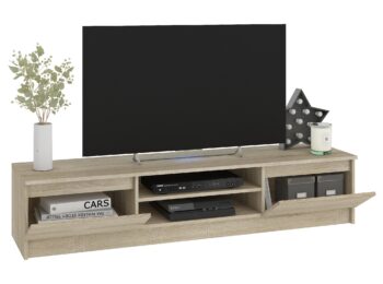 TV stolík ARTEMIS: Moderný a dizajnový doplnok do vašej obývačky  Chcete moderný a dizajnový kúsok nábytku, ktorý sa stane skutočným ozdobným prvkom vašej obývačky? Zoznámte sa s ARTEMIS, TV stolom, ktorý ponúka kombináciu elegancie, funkčnosti a odolnosti.   Typ tovaru: TV stolík Vhodné do miestnosti: obývacia izba < strong>Materiál: LTD Rozmer: 140 x 240 x 40 cm Farba: dub Sonoma< /li> Vybavenie: dvierka plné (skrinka) Štýl: moderné, dizajnové Počet políc: 8   ARTEMIS nielenže skvele vyzerá vďaka svojmu modernému a dizajnovému štýlu, ale tiež ponúka dostatok úložného priestoru s ôsmimi policami a skrinkou s plnými dvierkami . Ideálne riešenie pre tých, ktorí hľadajú esteticky atraktívny a praktický nábytok v odtieni dub Sonoma, ktorý skvele zapadne do každého interiéru.