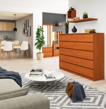 Komoda FREEZ160: Široká elegancia v tóne jelše Potrebujete nábytok, ktorý kombinuje moderný dizajn s praktickosťou? Predstavujeme FREEZ160 - nielen štýlovú, ale aj priestrannú komodu, ktorá bude skvelým doplnkom do vášho domova.  Typ tovaru: Komoda, skrinka< /li> Materiál: LTD - záruka trvanlivosti a kvality Rozmer: 121 x 160 x 40 cm, ponúka množstvo úložného priestoru Farba: Pokojný a prírodný odtieň jelša Vybavenie: 6 priestranných zásuviek a ďalšie úložné komory < strong>Štýl: Moderné a dizajnové prevedenie Vzhľad: Vysoká a široká konštrukcia pre maximálne využitie miesta  Se FREEZ160 prinášate do svojho interiéru kúsok prírody. Jej dizajn v tóne jelše pridáva teplý a príjemný pocit do vašej obývačky či spálne. Pritom je funkčná a ponúka dostatok miesta na uskladnenie všetkých vašich vecí. Táto komoda je perfektnou voľbou pre moderné domácnosti, ktoré hľadajú spojenie medzi estetikou a praktickosťou.