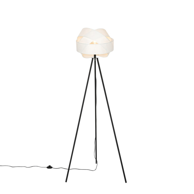 Moderná stojaca lampa biela - Cloth Moderná stojaca lampa biela - Cloth