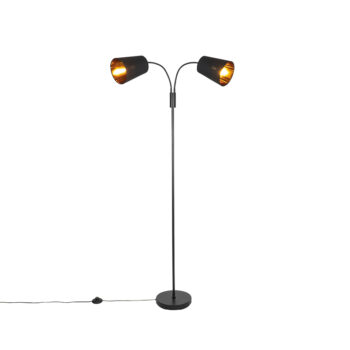 Moderná stojaca lampa čierna 2-svetlo - Carmen