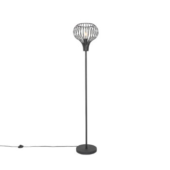 Moderná stojaca lampa čierna - Saffira