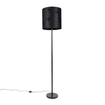 Moderná stojaca lampa s čiernym tienidlom čierna 40 cm - Simplo