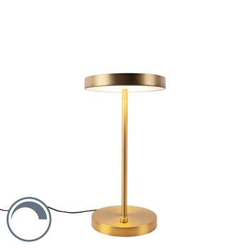 Moderná stolná lampa bronzová vrátane LED - Disco