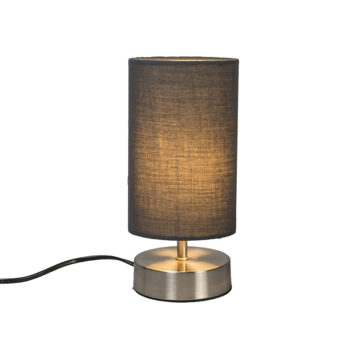 Moderná stolná lampa sivá s oceľou - Milo 2