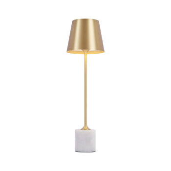 Moderná stolná lampa zlatá 37 cm vrátane LED stmievateľná IP54 nabíjateľná - Topi
