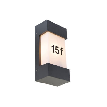 Moderná vonkajšia nástenná lampa tmavosivá IP44 - Tide