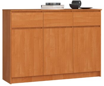 Moderná komoda LIANA140 v elegantnej farbe jelša Pre milovníkov moderného a dizajnového nábytku predstavujeme LIANA140 - komodu, ktorá sa stane skvelým doplnkom vašej spálne či obývacej izby. S jej jedinečným vzhľadom a praktickosťou získate nielen funkčný, ale aj estetický prvok do vášho domova.  Typ tovaru: Komoda, skrinka Materiál: LTD - záruka kvality a dlhej životnosti Rozmer: 99 x 138 x 40 cm - priestranné, ale zároveň kompaktné rozmery  Farba: jelša - teplý a elegantný odtieň pridávajúci interiéru na pohodlie Vybavenie: 3 zásuvky a dvierka plné - dostatok miesta na uskladnenie všetkého, čo potrebujete Počet dverí, dvierok: 3 dverové Počet políc: 6 - ponúka dodatočný priestor pre vaše osobné veci  Pridajte do svojho bytu šmrnc s touto modernou komodou LIANA140. Jej vysoký dizajn a farebné prevedenie v jelši bude nádherným doplnkom pre každý interiér.