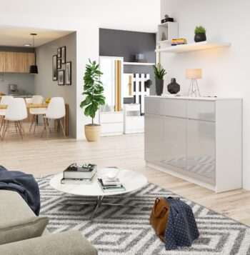 Moderná komoda LIANA140 v oslnivej kombinácii bielej a metalického lesku Chcete pridať do svojho interiéru kúsok, ktorý kombinuje praktickosť s moderným dizajnom? Predstavujeme vám LIANA140 - komodu, ktorá sa stane skvelým doplnkom vašej spálne alebo obývačky. Jej jedinečný dizajn v kombinácii bielej a metalického lesku prinesie do vášho domova pocit luxusu.  Typ tovaru: Komoda, skrinka Materiál: LTD - záruka dlhej životnosti a kvality Rozmer: 99 x 138 x 40 cm - ideálne rozmery pre všestranné využitie Farba: < strong>biela s metalickým leskom - kombinácia, ktorá dodáva eleganciu a sofistikovanosť Vybavenie: 3 zásuvky a dvierka plné - mnoho úložného priestoru  Počet dverí, dvierok: 3 dverové Počet políc: 6 - skvelé pre organizáciu vašich vecí < li>Dekor: lesk - pre ten pravý luxusný vzhľad  Vďaka svojmu modernému a dizajnovému štýlu sa LIANA140 stane nielen úložným priestorom, ale tiež ozdobou každej miestnosti. Jej vysoký vzhľad a metalický dekor ju robia nepostrádateľnou súčasťou každého moderného domova.