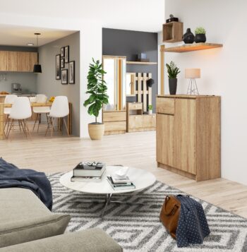 Komoda NIKOL80: Moderná elegancia v prírodnom štýle dub Sonoma Typ tovaru: Komoda, skrinka NIKOL80 vo farbe dub Sonoma prináša do vášho domova dokonalú kombináciu moderného designu s teplým a prírodným vzhľadom duba. Táto komoda bude ideálnym doplnkom ako pre vašu spálňu, tak aj pre obývaciu izbu.  Materiál: LTD - zaručuje odolnosť a dlhodobú výdrž Rozmer: 99 x 80 x 40 cm - dokonalé rozmery pre optimálne využitie priestoru Farba: Dub Sonoma - teplý a elegantný odtieň pridávajúci pohodu do každého interiéru Vybavenie: 1 praktická zásuvka a dvierka s plným dizajnom pre jednoduchú organizáciu vašich vecí Štýl: Moderné a dizajnové prevedenie, ktoré splní očakávania aj tých najnáročnejších zákazníkov Vzhľad: Vysoká konštrukcia s dvoma dverami a štyrmi úložnými policami  NIKOL80 vo farbe dub Sonoma je dokonalým spojením funkčnosti a dizajnu. Pridajte do svojho interiéru kúsok prírodnej krásy a užívajte si komfortné a štýlové úložné riešenie.